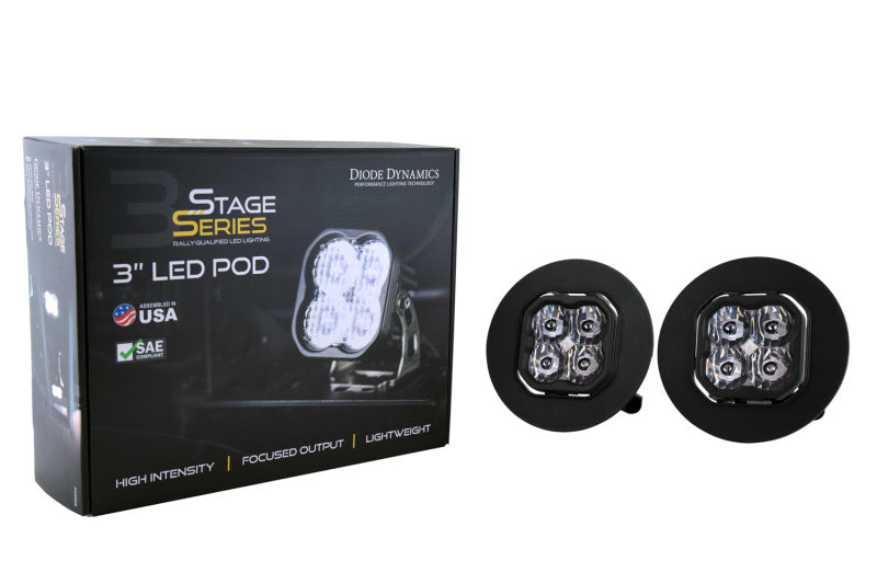 Diode Dynamics SS3 Type GM5 LED Fog Light Kit Sport - White SAE Fog