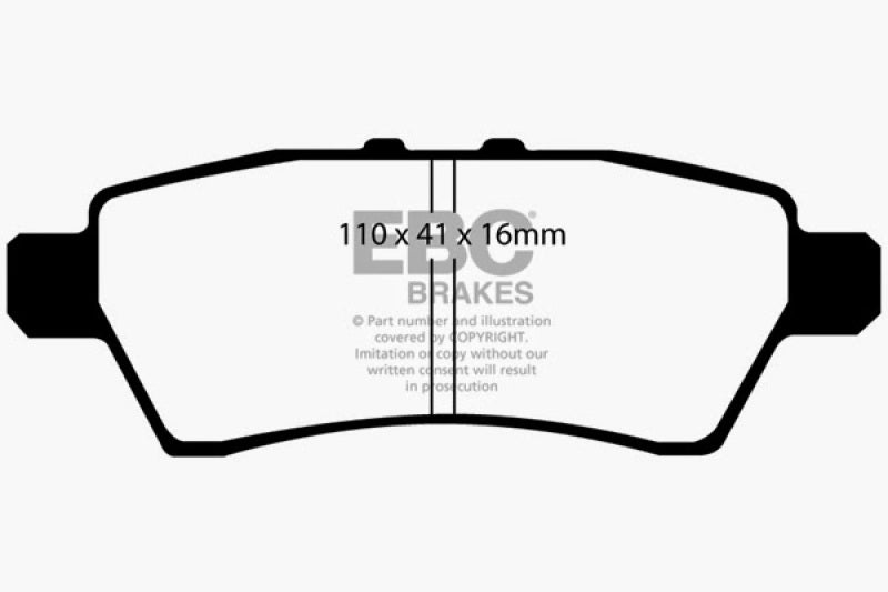 EBC 05-12 Nissan Pathfinder 4.0 Yellowstuff Rear Brake Pads