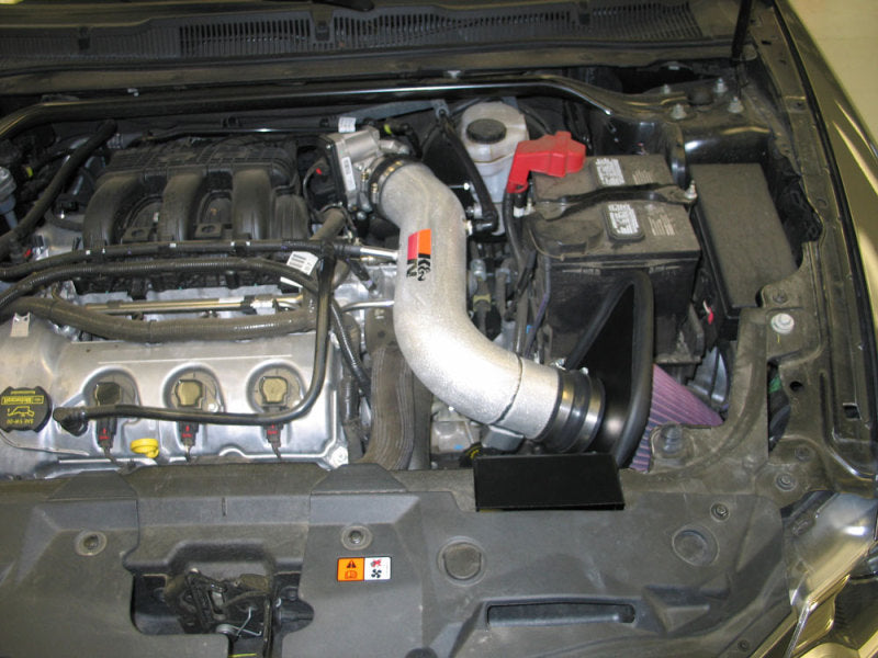 K&N 10-11 Ford Taurus 3.5L V6 Silver Typhoon Cold Air Intake