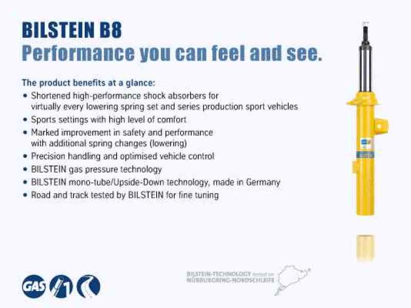 Bilstein B8 SP 01-05 BMW 325xi/330xi Front Left Monotube Strut Assembly