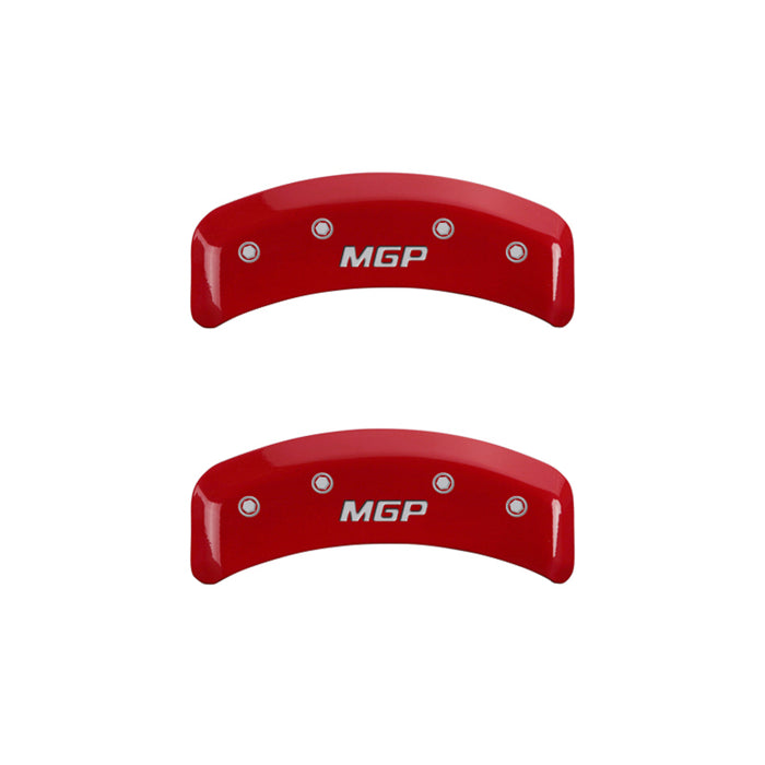 MGP 4 Caliper Covers Engraved Front & Rear MGP Red finish silver ch