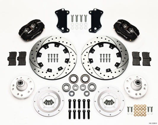 Wilwood Forged Dynalite Front Kit 12.19in Drilled Heidts Tri -5 2 inch Drop Spindle