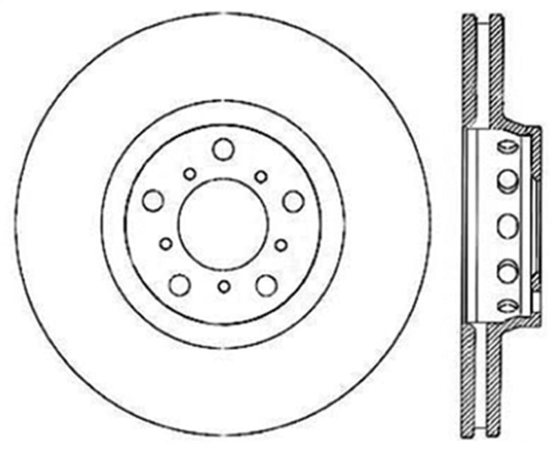 StopTech 00-03 BMW M5 Drilled Left Front Rotor