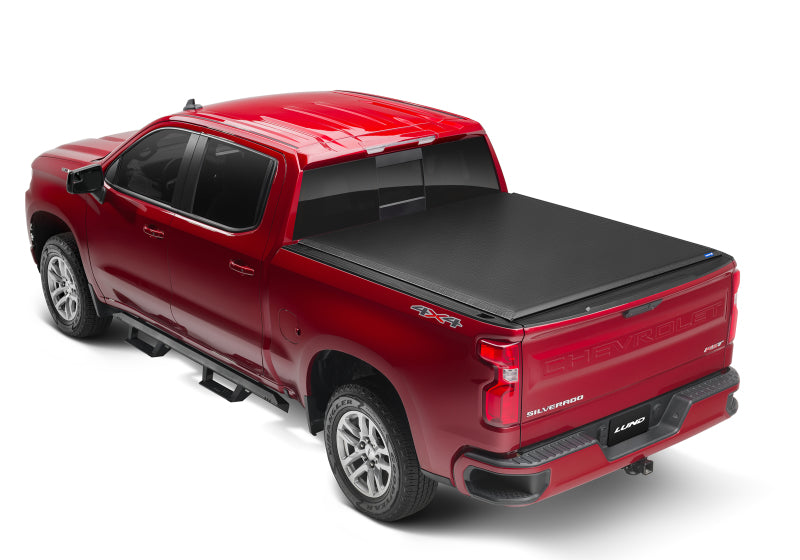 Lund 07-17 Chevy Silverado 1500 (8ft. Bed) Genesis Roll Up Tonneau Cover - Black