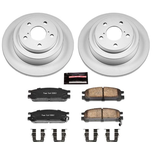 Power Stop 93-96 Subaru Impreza Rear Z17 Evolution Geomet Coated Brake Kit