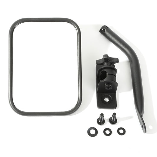 Rugged Ridge 97-18 Jeep Wrangler Textured Black Rectangluar Quick Release Mirror Kit