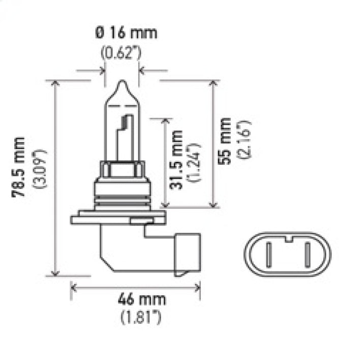 Hella Bulb 9005 12V 65W P20D T4 +50