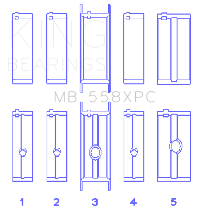 King Chrysler 273, 301, 313, 318, 340 Crankshaft Main Bearing Set