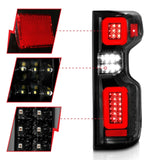ANZO 19-21 Chevy Silverado Work Truck Full LED Taillights Blk Housing Clear Lens G2 (w/C light Bars)