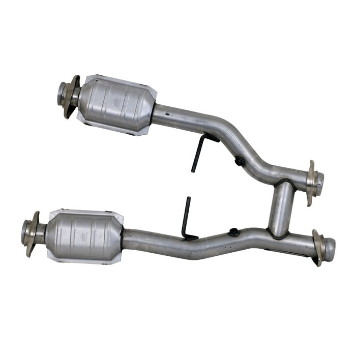 BBK 96-04 Mustang 4.6 GT / Cobra Short Mid H Pipe w Catalytic Converters 2-1/2 For Long Tube Headers