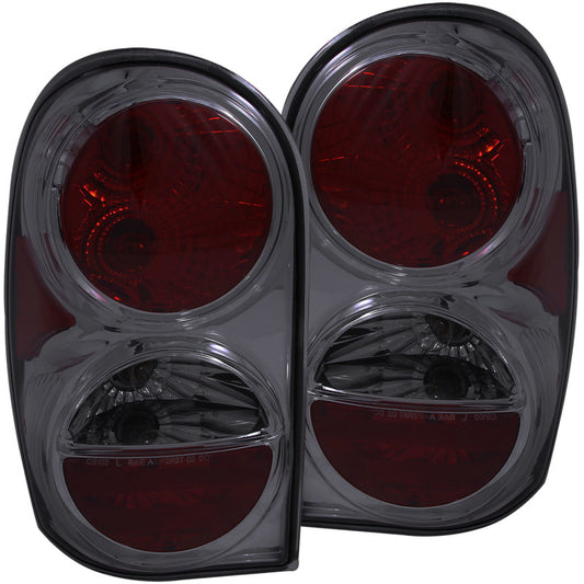 ANZO 2002-2007 Jeep Liberty Taillights Smoke