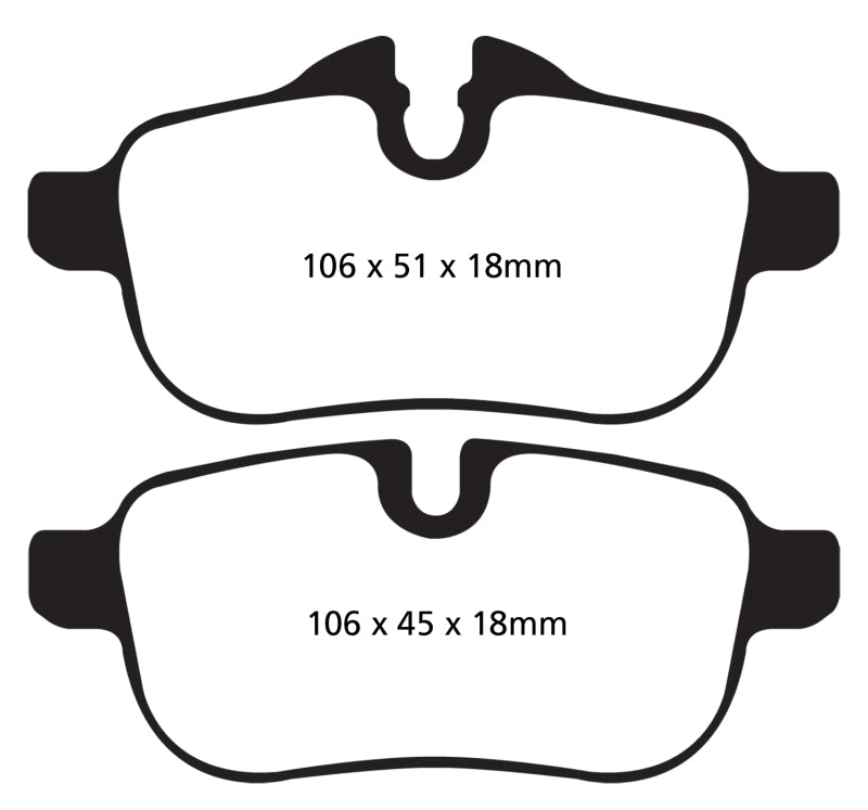 EBC 09+ BMW Z4 3.0 (E89) Redstuff Rear Brake Pads