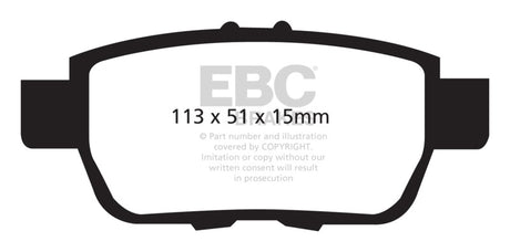 EBC 05-14 Honda Ridgeline 3.5 Greenstuff Rear Brake Pads