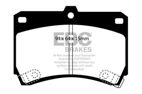 EBC 94-97 Ford Aspire 1.3 manual Ultimax2 Front Brake Pads
