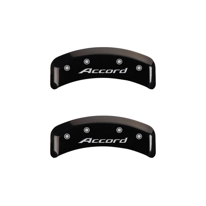 MGP 4 Caliper Covers Engraved Front Accord Engraved Rear Accord Black finish silver ch