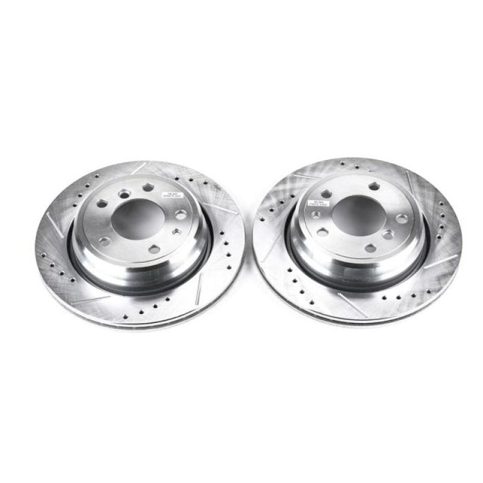 Power Stop 94-95 BMW 540i Rear Evolution Drilled & Slotted Rotors - Pair