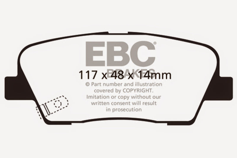 EBC 06-09 Hyundai Entourage 3.8 Greenstuff Rear Brake Pads