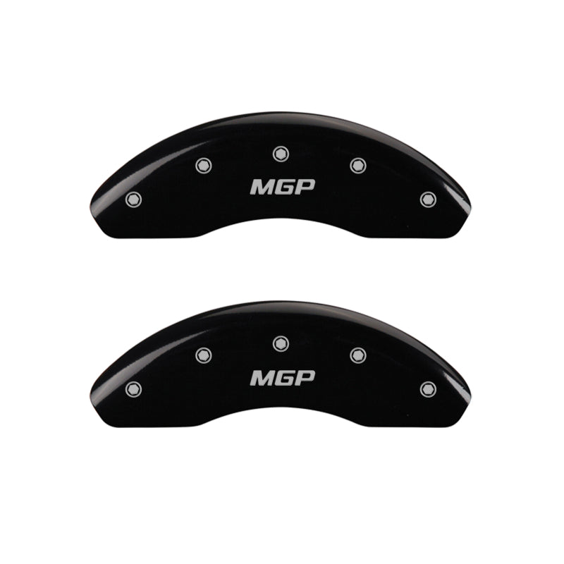 MGP Front set 2 Caliper Covers Engraved Front MGP Black finish silver ch