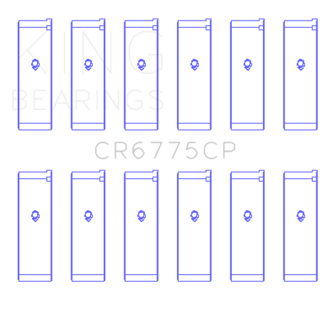 King Engine Bearings 01-06 Nissan 3.5L VQ35DE Connecting Rod Bearing Set (6 Pairs)