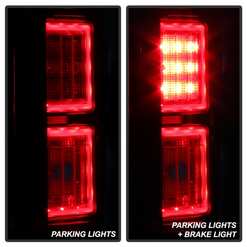 Spyder Ford F150 2015-2017 Light Bar LED Tail Lights - Red Clear ALT-YD-FF15015-LBLED-RC