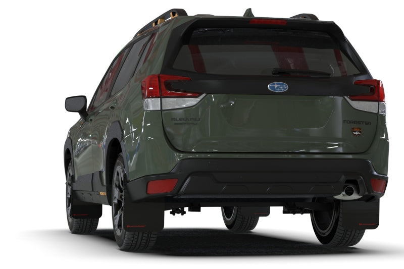 Rally Armor 2022 Subaru Forester (Incl. Wilderness) Black UR Mud Flap w/ White Logo