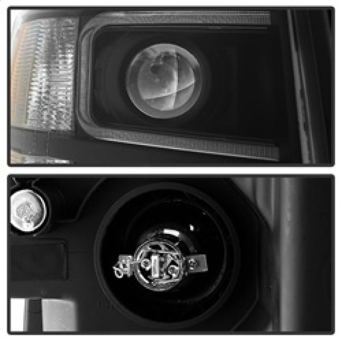 Xtune Chevy Silverado 1500/2500/3500 07-13 Projector Headlights Black PRO-JH-CS07-LED-BK