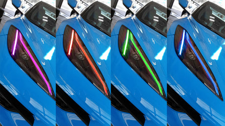 Oracle 20-21 Chevy Corvette C8 RGB+A Headlight DRL Kit - ColorSHIFT w/ Simple Cntrl