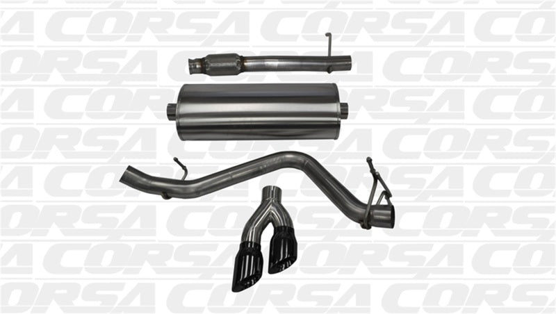 Corsa 14 GMC Sierra/Chevy Silv 1500 Reg. Cab/Long Bed 5.3L V8 Black Sport Single Side CB Exhaust