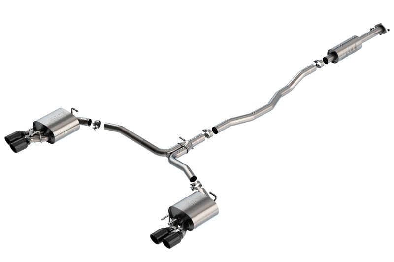 Borla 18-20 Toyota Camry XSE 3.5in Tip Dual Split Rear Exit Cat Back S-Type Exhaust Black Chrome