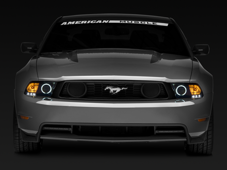 Raxiom 10-12 Ford Mustang w/ Headlights CCFL Halo Projector Headlights- Black Housing (Clear Lens)