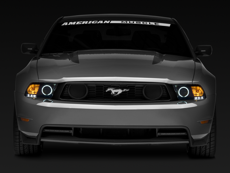 Raxiom 10-12 Ford Mustang w/ Headlights CCFL Halo Projector Headlights- Black Housing (Clear Lens)