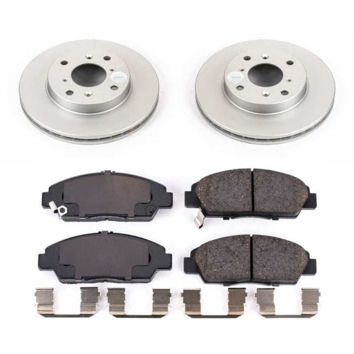 Power Stop 92-96 Honda Prelude Front Z17 Evolution Geomet Coated Brake Kit