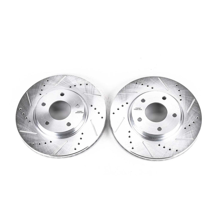 Power Stop 03-04 Infiniti M45 Front Evolution Drilled & Slotted Rotors - Pair