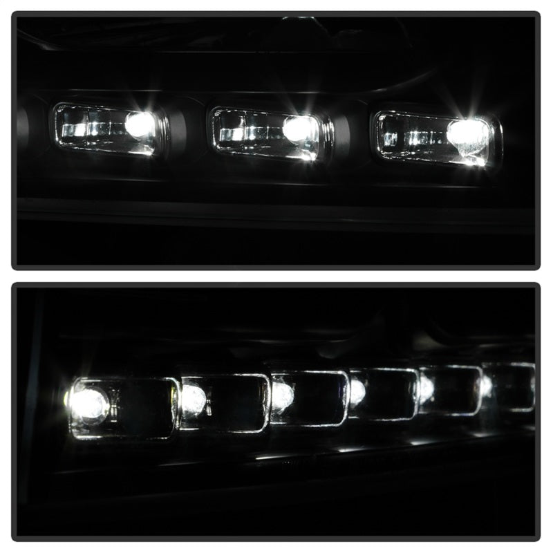 xTune Dodge Charger 06-10 1Pc LED Crystal Headlights Black HD-ON-DCH05-1PC-LED-BK