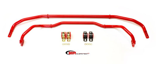 BMR 13-15 5th Gen Camaro Front & Rear Sway Bar Kit w/ Bushings - Red