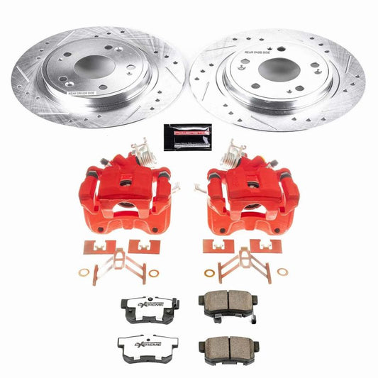 Power Stop 05-07 Honda Accord Rear Z26 Street Warrior Brake Kit w/Calipers