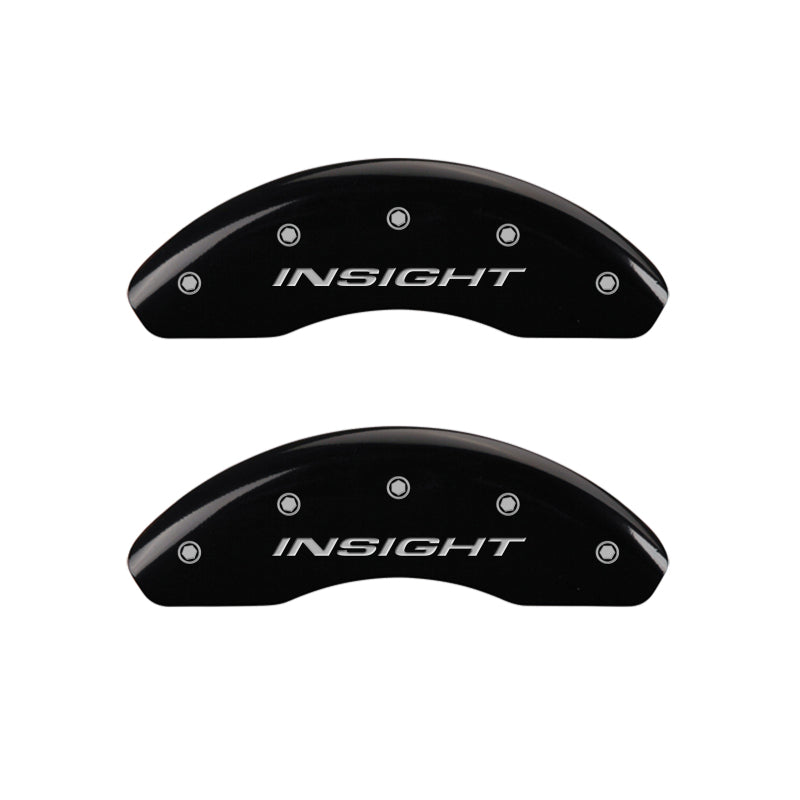 MGP 4 Caliper Covers Engraved Front & Rear MGP Black finish silver ch