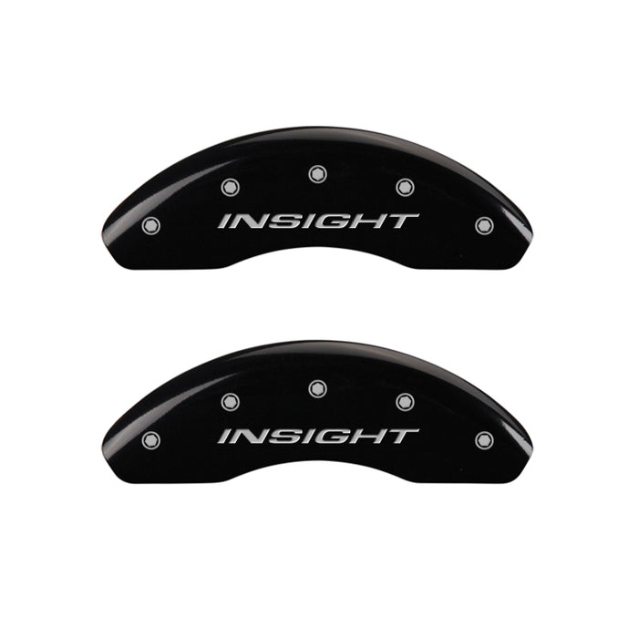 MGP Front set 2 Caliper Covers Engraved Front Insight Black finish silver ch