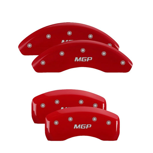 MGP 4 Caliper Covers Engraved Front Honda Engraved Rear H Logo Red finish silver ch