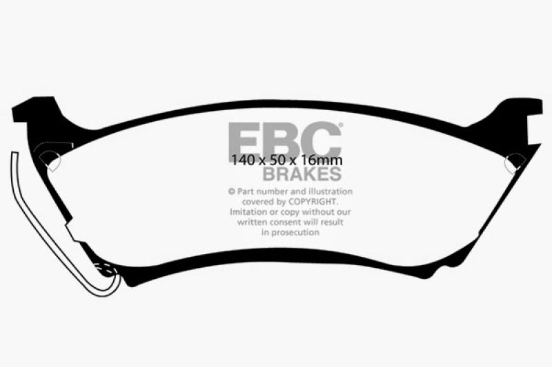 EBC 98 Mercedes-Benz M-Class (ML) ML320 3.2 Ultimax2 Rear Brake Pads