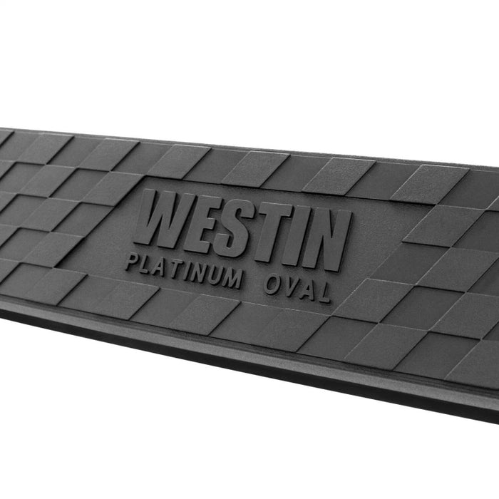 Westin 19-22 Chev/GMC Silverado/Sierra 1500 DC (No 2019 Ltd) Platinum 4 Oval Nerf Step Bars - Blk