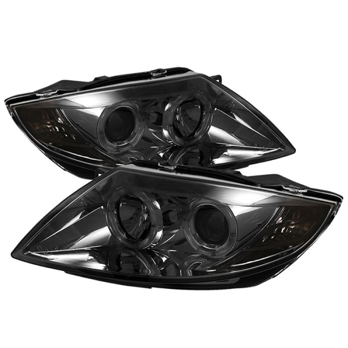 Spyder BMW Z4 03-08 Projector Headlights Halogen Model Only - LED Halo Smoke PRO-YD-BMWZ403-HL-SM