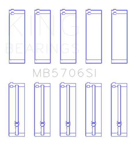 King Engine Bearings Hyundai i30 G4FC (Size +0.50mm) Main Bearing Set
