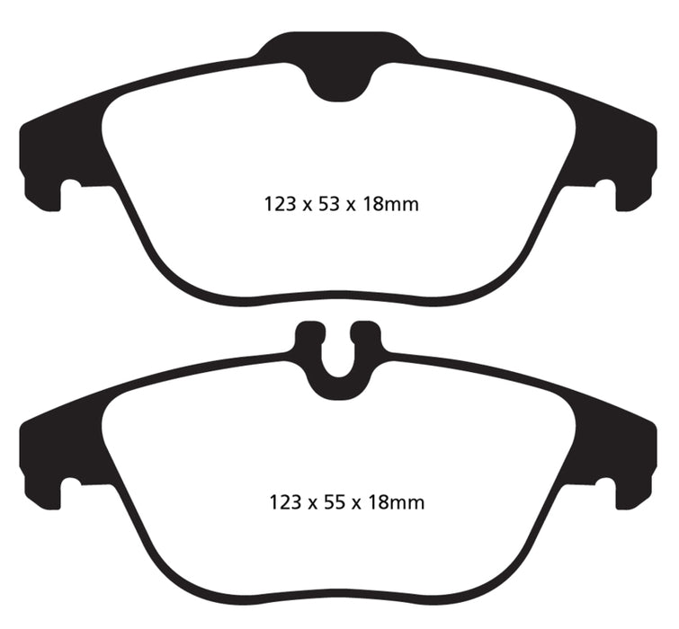 EBC 13-16 Mercedes-Benz GLK250 2.1 Twin TD Yellowstuff Rear Brake Pads