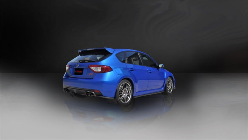 Corsa 08-13 Subaru Impreza Hatchback STI 2.5L Turbo Manual Black Sport Cat-Back Exhaust