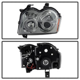 Spyder Jeep Grand Cherokee 05-07 Projector Headlights LED Halo LED Smke PRO-YD-JGC05-HL-SMC
