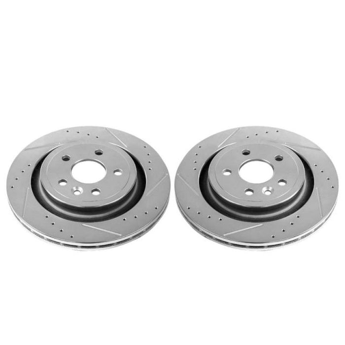 Power Stop 11-18 Volvo S60 Rear Evolution Drilled & Slotted Rotors - Pair