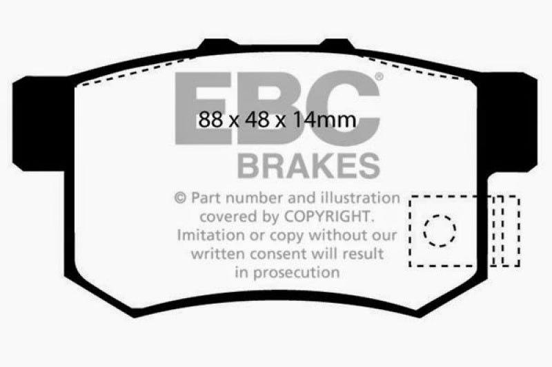 EBC 01-03 Acura CL 3.2 Ultimax2 Rear Brake Pads