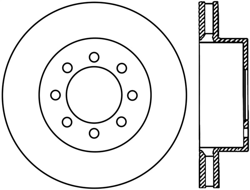 StopTech Power Slot 05-11 Ford F250/F350 PU 4WD Front Right Slotted CRYO-STOP Rotor