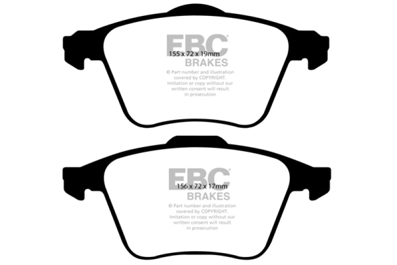 EBC 08-10 Volvo S60 2.5 Turbo T5 Yellowstuff Front Brake Pads